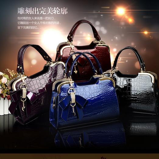 158元2016新款时尚百搭女士包潮流爆款石头纹蝴蝶结女包单肩厂家直销