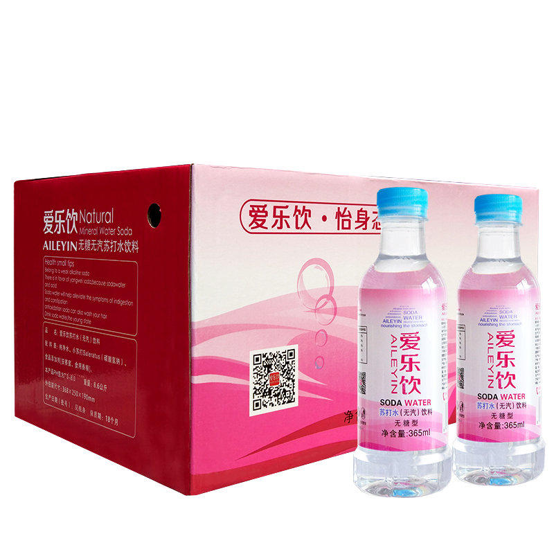 爱乐饮无糖型苏打水 365ml*24(箱装）全国招商