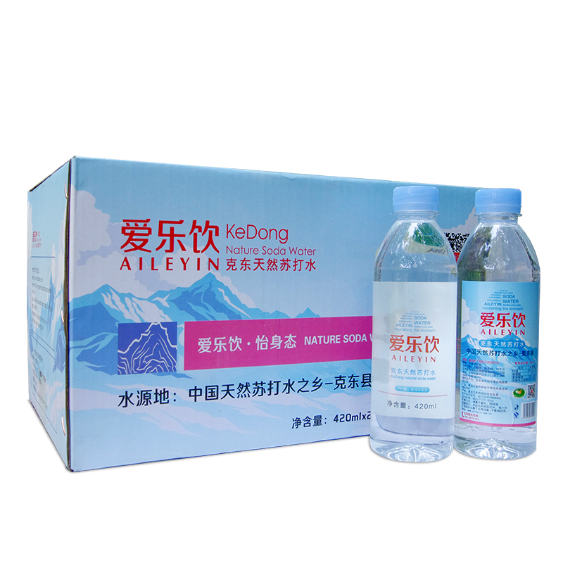 爱乐饮克东天然苏打水420ml*24瓶(整箱装) 全国招商