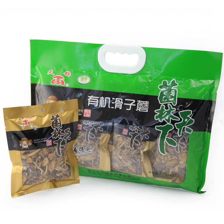 东北黑龙江有机滑子蘑 50克*4袋 东北特产有机吗码可查