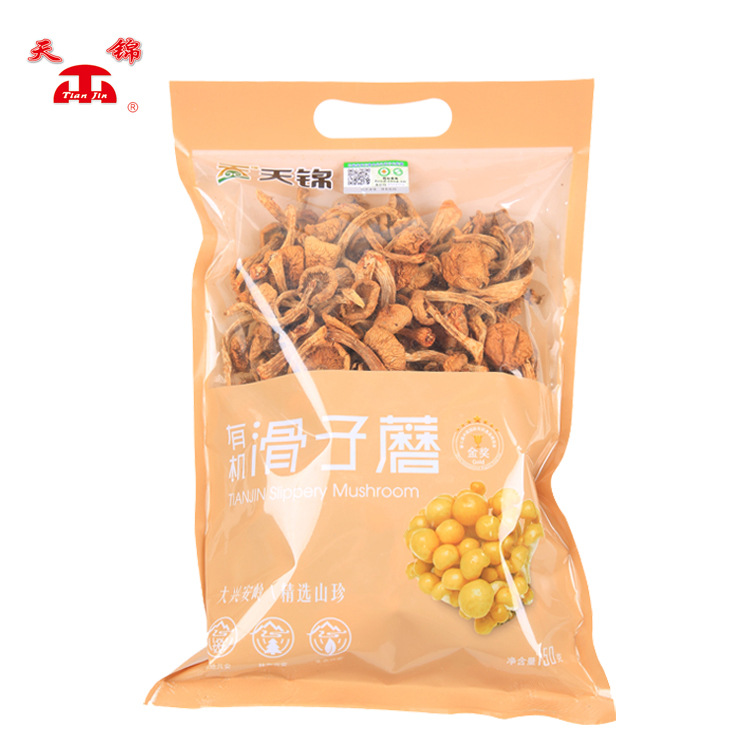 有机新品透明袋装滑子蘑150g 黑龙江特产东北食用菌菇批发