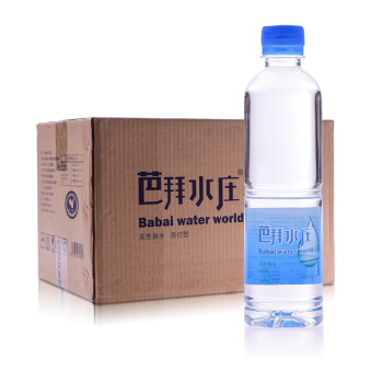 芭拜水庄天然泉水苏打水弱碱性矿泉饮用水400ml X 24瓶